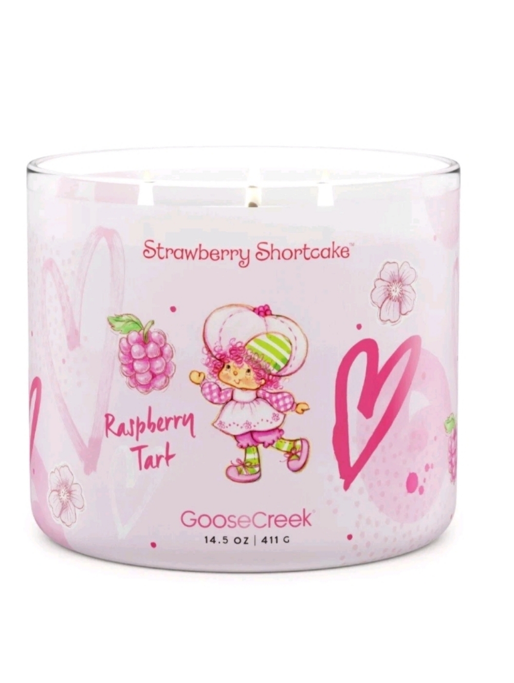 Strawberry Shortcake Collection Raspberry Tart Scented Candle.  New Goose Creek
